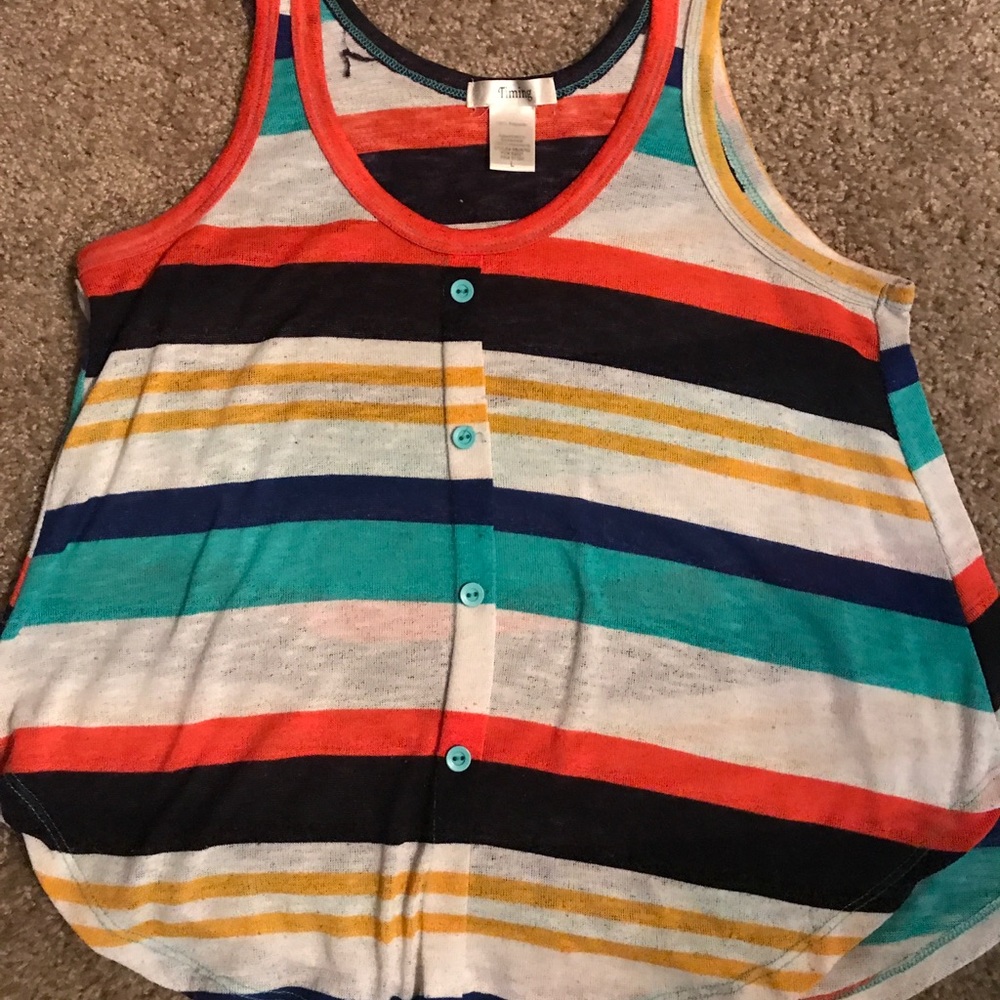 Stripped wool tank